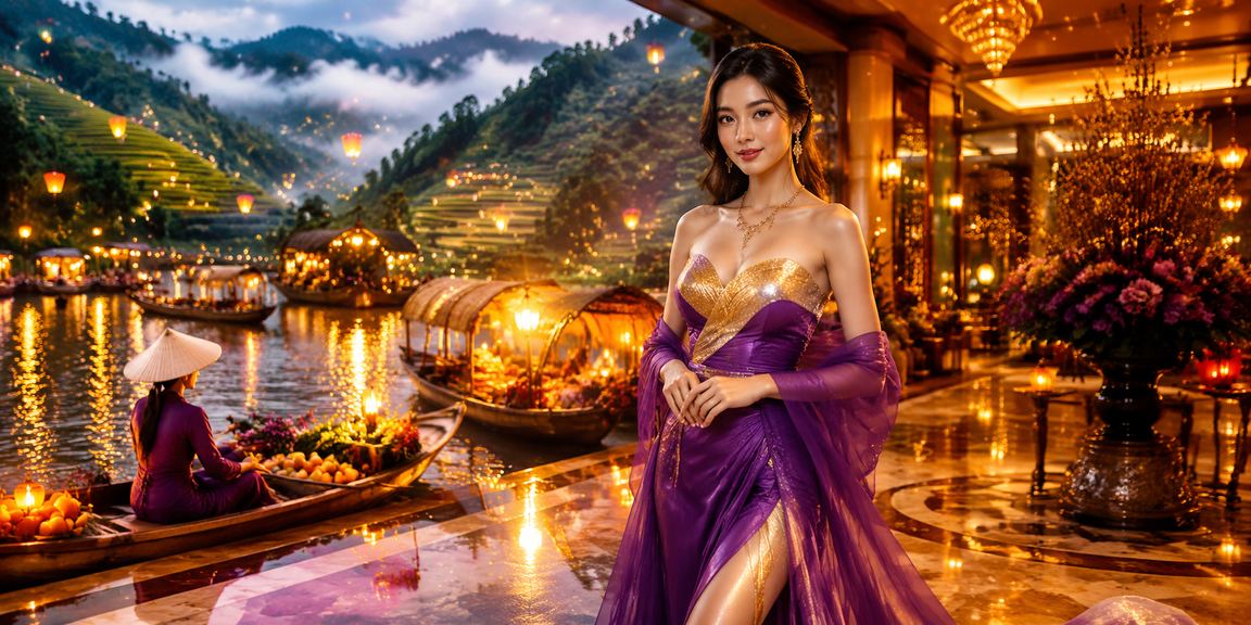 Không gian Sa Pa về đêm minh họa hành trình tạo tài khoản và xác minh